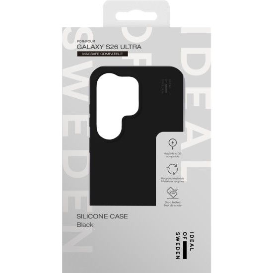 iDeal of Sweden Silicone MagSafe Back Case priekš Samsung Galaxy S26 Ultra 5G - Black - silikona aizmugures apvalks / bampers-vāciņš