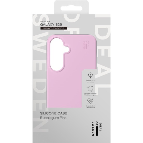 iDeal of Sweden Silicone MagSafe Back Case priekš Samsung Galaxy S26 5G - Bubblegum Pink - silikona aizmugures apvalks / bampers-vāciņš
