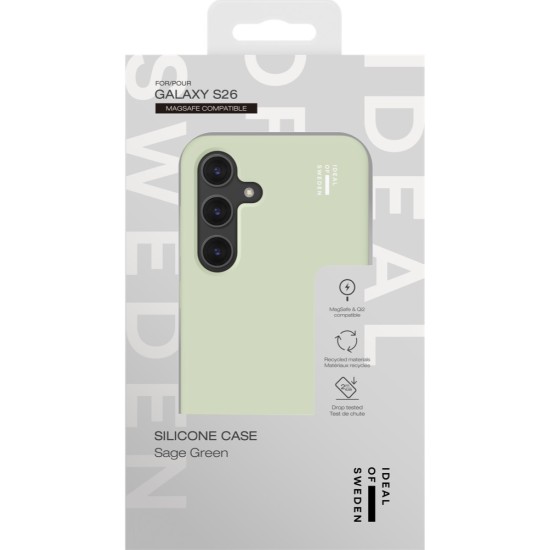 iDeal of Sweden Silicone MagSafe Back Case priekš Samsung Galaxy S26 5G - Sage Green - silikona aizmugures apvalks / bampers-vāciņš