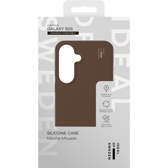 iDeal of Sweden Silicone MagSafe Back Case priekš Samsung Galaxy S26 5G - Mocha Mousse - silikona aizmugures apvalks / bampers-vāciņš