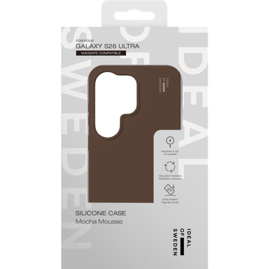iDeal of Sweden Silicone MagSafe Back Case priekš Samsung Galaxy S26 Ultra 5G - Mocha Mousse - silikona aizmugures apvalks / bampers-vāciņš