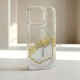 Epoxy MagSafe Back Case priekš Apple iPhone 15 Pro - Zelts / Balts - silikona aizmugures apvalks no epoksīda sveķiem / bampers-vāciņš