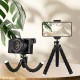 Octopus Tripod Bracket 360 Degree Rotation Mini Universal Mobile Phone Holder Stand - Melns - Universāla stiprinājuma statīvs
