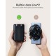 Veger 10000mAh QC 3.0 / PD 22.5W Power Bank with USB-C / Ligtning cable and LED display - Melns - Ārējas uzlādes batereja lādētājs-akumulators (Power Bank)