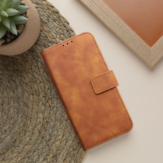 Forcell Tender Book Case priekš Xiaomi Redmi Note 13 Pro 5G - Brūns - sāniski atverams maciņš ar stendu / grāmatveida maks