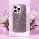 Glitter Thin Magsafe Back Case для Apple iPhone 16e / 17e - Фиолетовый - силиконовый чехол-накладка / бампер крышка
