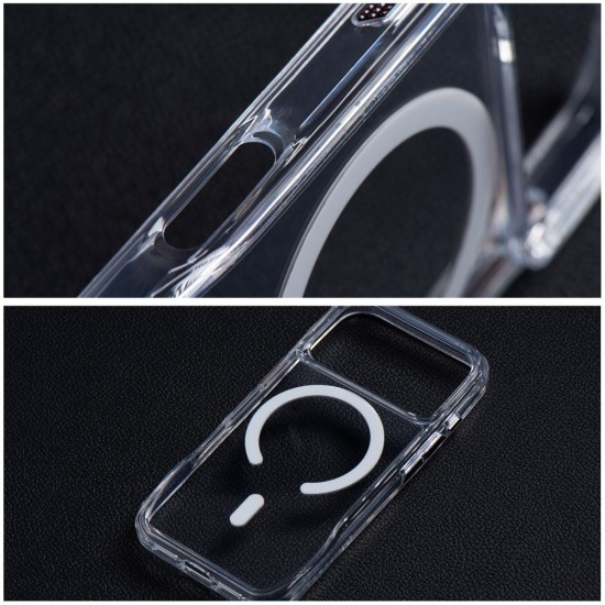 Roar Slim Defender MagSafe Back Case priekš Apple iPhone 17 Pro Max / 18 Pro Max - Caurspīdīgs - silikona-plastikāta aizmugures apvalks / bampers-vāciņš