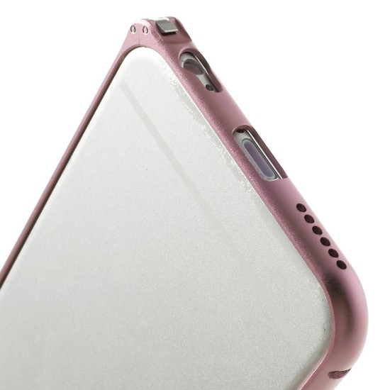 Hippocampal Buckle Metal Bumper Case priekš Apple iPhone 6 / 6S - Pink - alumīnija metāla sānu apvalks / bampers