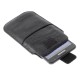 Black Card Slot Leather 6.3-inch Pouch Case Size: 17.8 x 10.5cm - universāls maks futlāris kabatiņa (pouch cover, maciņš ietvars kabata, universal case)