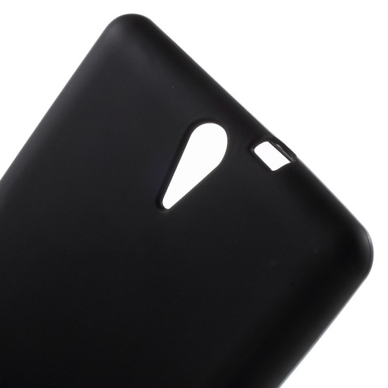 Frosted Gel TPU Case for Sony Xperia C5 Ultra E5553 / E5563 / E5533 Dual - Black - silikona aizmugures apvalks (bampers, vāciņš, slim TPU silicone case cover, bumper)