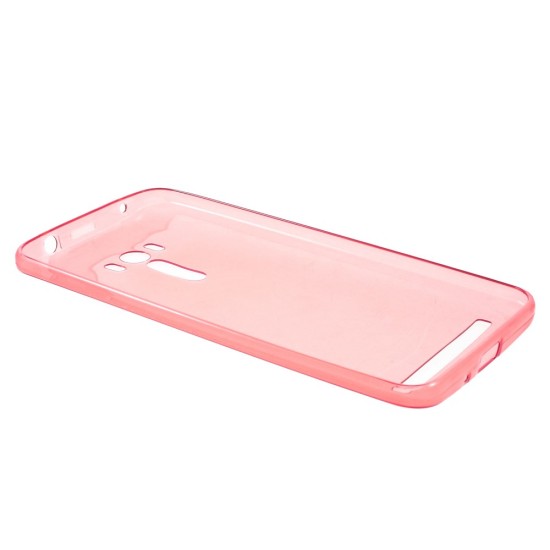 Ultra Slim TPU Case for Asus Zenfone Selfie ZD551KL - Red - silikona aizmugures apvalks (bampers, vāciņš, slim TPU silicone case cover, bumper)