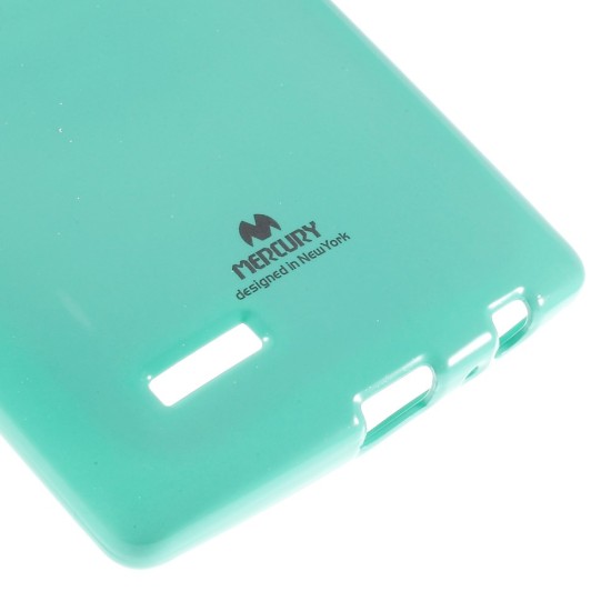 Mercury Jelly Case ar spīdumiem priekš LG G4 Stylus H635 - Tirkīzs - silikona aizmugures apvalks (bampers, vāciņš, slim TPU silicone case cover, bumper)