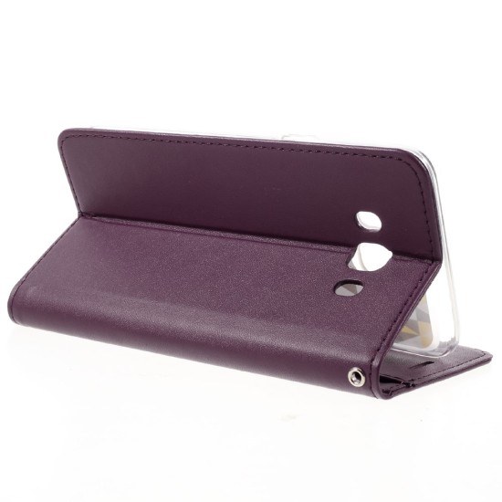 RoarKorea Only One Flip Case priekš Samsung Galaxy J1 J100 - Bordo - sāniski atverams maciņš ar stendu (ādas grāmatveida maks, leather book wallet cover stand)