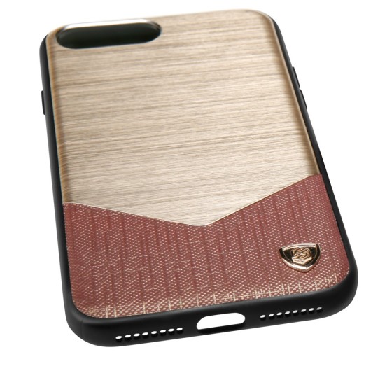 NILLKIN Business Style Lensen Case priekš Apple iPhone 7 Plus / 8 Plus - Zelts - ādas aizmugures apvalks (bampers, vāciņš, slim case cover, vaks bumper)
