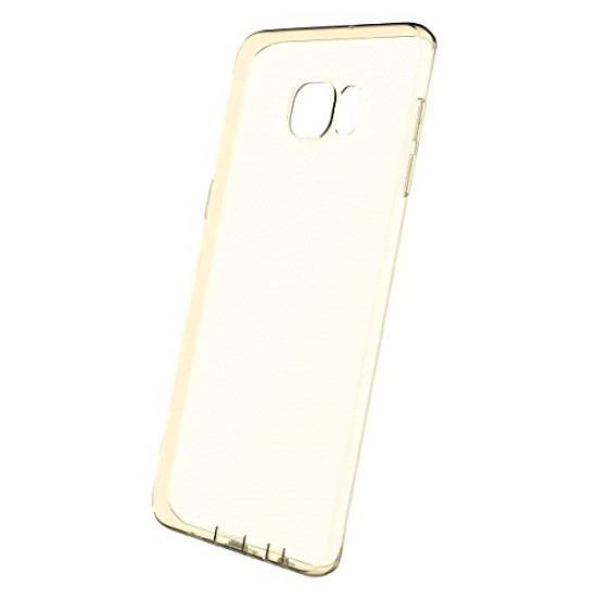 Telone Ultra Slim 0.3mm Back Case priekš Samsung Galaxy S6 Edge Plus G928 - Zelts - super plāns silikona aizmugure apvalks (bampers, vāciņš, ultra slim TPU silicone case cover, bumper)