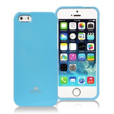 Mercury Jelly Case ar spīdumiem priekš Samsung Galaxy S6 Edge Plus G928 - Gaiši Zils - silikona aizmugures apvalks (bampers, vāciņš, slim TPU silicone case cover, bumper)