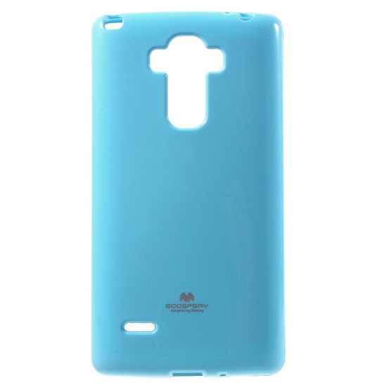 Mercury Jelly Case ar spīdumiem priekš LG G4 Stylus H635 - Gaiši Zils - silikona aizmugures apvalks (bampers, vāciņš, slim TPU silicone case cover, bumper)