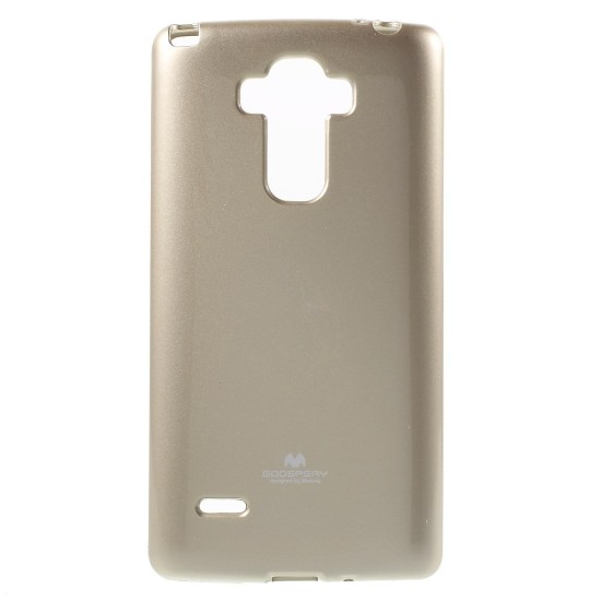 Mercury Jelly Case ar spīdumiem priekš LG G4 Stylus H635 - Zelts - silikona aizmugures apvalks (bampers, vāciņš, slim TPU silicone case cover, bumper)