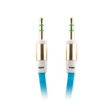 Noodle-shaped 3-pin 3.5mm Male to 3.5mm Male Stereo Aux Audio cable (length: 1M) - Zils - audio vads kabelis