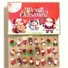 Merry Christmas Advent Calendar (24 psc. / 7 Figure Types) - Adventes kalendārs ar figūriņām