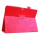 Litchi Skin Leather Stand Case for Huawei MediaPad M2 10 (M2-A01W / M2-A01L) 10.1-inch - Red - sāniski atverams maciņš ar stendu (ādas maks, grāmatiņa, leather book wallet case cover stand)