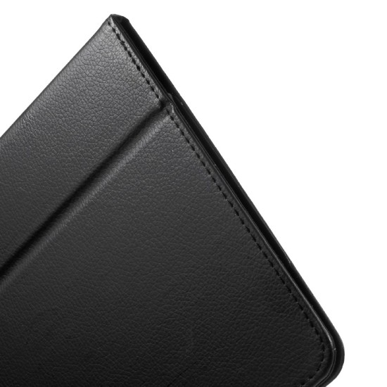 Litchi Skin Auto-wake/sleep Stand Protective Leather Cover priekš Apple iPad Pro 10.5 (2017) / Air 3 10.5 (2019) - Melns - sāniski atverams maciņš ar stendu (ādas maks, grāmatiņa, leather book wallet case cover stand)