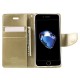 Mercury Bravo Flip Case priekš Apple iPhone X / XS - Zelts - sāniski atverams maciņš ar stendu (ādas grāmatveida maks, leather book wallet cover stand)