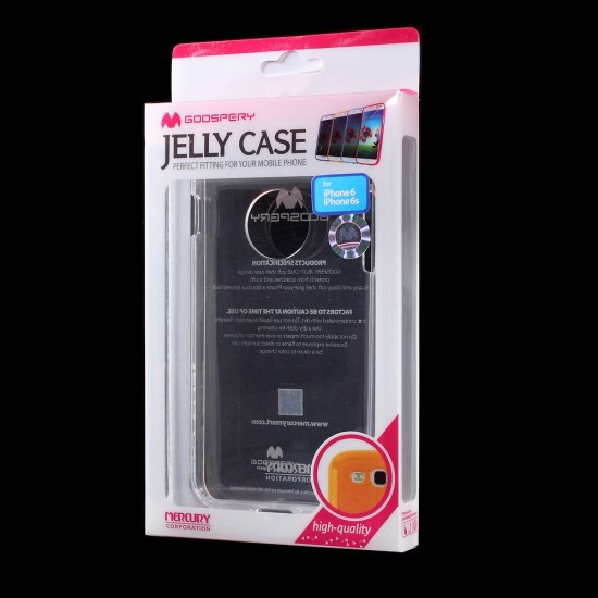 Mercury Jelly Clear priekš LG Q6 M700 - Caurspīdīgs - silikona aizmugures apvalks (bampers, vāciņš, slim TPU silicone case cover, bumper)