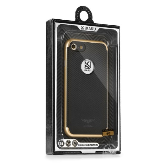 Kakusiga Silk DH Series Hybrid PC TPU Cover priekš Samsung Galaxy J3 (2017) J330 - Zelts - silikona ar plastikas rāmi aizmugures apvalks (bampers, vāciņš, TPU silicone cover, bumper shell)