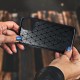 Simple Carbon TPU Back Phone Case priekš Sony Xperia XZ2 H8266 - Melns - triecienizturīgs silikona aizmugures apvalks / bampers