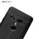 Litchi Skin PU Leather Coated TPU Mobile Phone Case priekš HTC U12 Plus - Melns - ādas imitācijas triecienizturīgs silikona aizmugures apvalks (maciņš, bampers, vāciņš, slim cover, bumper, back case)