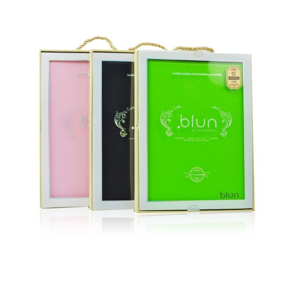 Blun Universal Book Case Stand Cover priekš 8 inch Tablet PC - Tumši Zils - Universāls sāniski atverams maks planšetdatoriem ar stendu (ādas grāmatiņa, leather book wallet case cover stand)