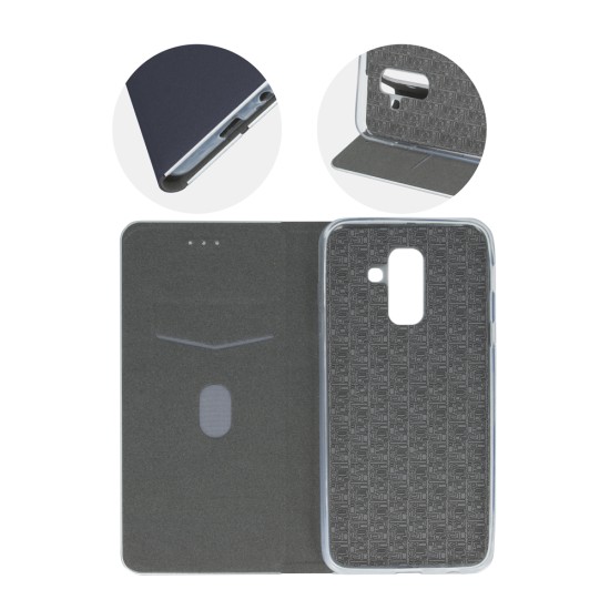 Smart Venus Book Case priekš LG G7 ThinQ G710 - Tumši Zils - sāniski atverams maciņš ar stendu (ādas maks, grāmatiņa, leather book wallet case cover stand)