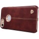 NILLKIN Englon Textured Leather Skin Hard Back Case priekš Apple iPhone 8 - Brūns (ar izgriezumu) - ādas aizmugures apvalks (bampers, vāciņš, leather cover, bumper)