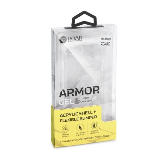 RoarKorea Armor Jelly priekš Samsung Galaxy J6 Plus (2018) J610 - Caurspīdīgs - triecienizturīgs silikona bampers ar plastikāta aizmugures apvalku (bampers, vāciņš, TPU silicone case cover, bumper)