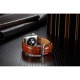 Top Layer Crazy Horse Texture Cowhide Leather Watch Band priekš Apple Watch 38 / 40 / 41 mm - Gaiši Brūns - dabīgas ādas siksniņas (jostas) priekš pulksteņiem