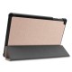 Tri-fold Stand PU Smart Auto Wake/Sleep Leather Case priekš Samsung Galaxy Tab A 10.1 (2019) T510 / T515 - Zelts - sāniski atverams maciņš ar stendu