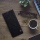 NILLKIN Qin Series Card Holder Leather Case priekš Sony Xperia 1 J9110 - Melns - sāniski atverams maciņš (ādas maks, grāmatiņa, leather book wallet case cover)