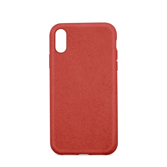 Forever Bioio Organic Back Case priekš Apple iPhone XS Max - Sarkans - matēts silikona aizmugures apvalks / vāciņš no bioloģiski sadalītiem salmiem