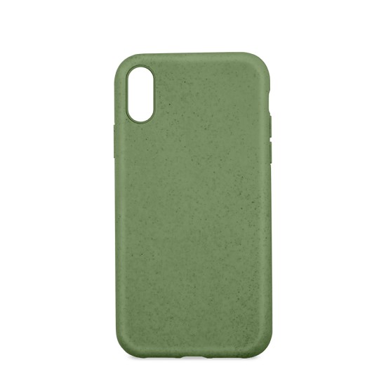 Forever Bioio Organic Back Case priekš Apple iPhone XS Max - Zaļš - matēts silikona aizmugures apvalks / vāciņš no bioloģiski sadalītiem salmiem