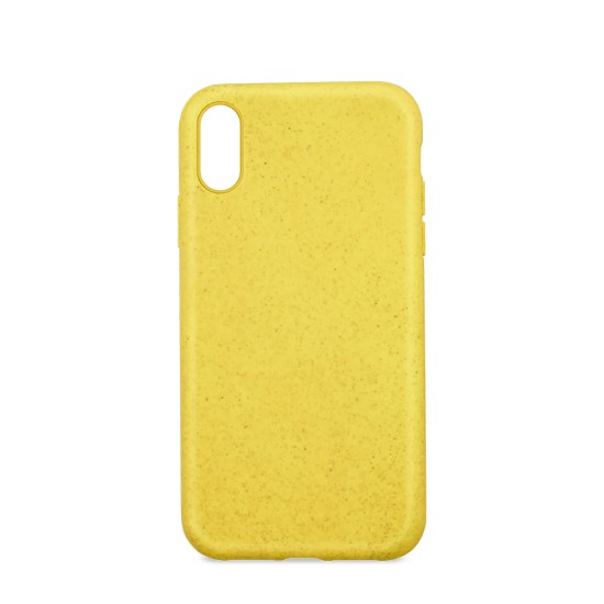 Forever Bioio Organic Back Case priekš Samsung Galaxy S10 G973 - Dzeltens - matēts silikona aizmugures apvalks / vāciņš no bioloģiski sadalītiem salmiem