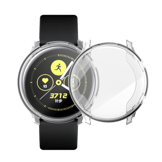 HAT PRINCE Transparent All-wrapped TPU Protective Case priekš Samsung Galaxy Watch Active - Caurspīdīgs - silikona pulksteņu apvalks