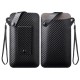 Universal PU Leather Pouch Case priekš 4.0-5.8 inch (165 x 90mm) - Melns Karbons - universāls maks kabatiņa