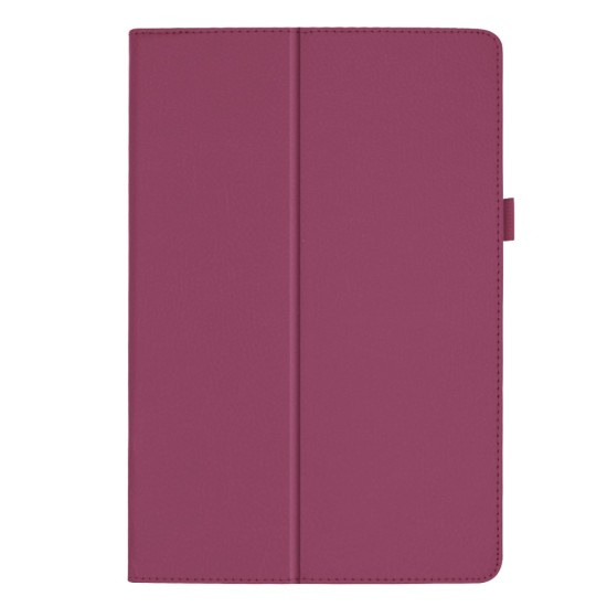 Litchi Texture Leather Stand Protective Case priekš Samsung Galaxy Tab A 10.1 (2019) T510 / T515 - Violets - sāniski atverams maciņš ar stendu