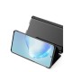 Smart Clear View Book Case priekš LG K61 / K61s Q630 - Melns - sāniski atverams grāmatveida maciņš ar stendu