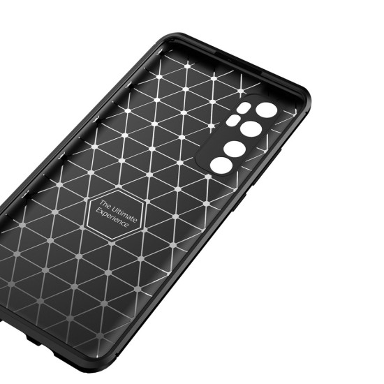 Beetle Series Carbon Fiber TPU Protection Phone Cover priekš Xiaomi Mi Note 10 Lite - Melns - triecienizturīgs silikona aizmugures apvalks (bampers, vāciņš, slim TPU silicone case shell cover, bumper)