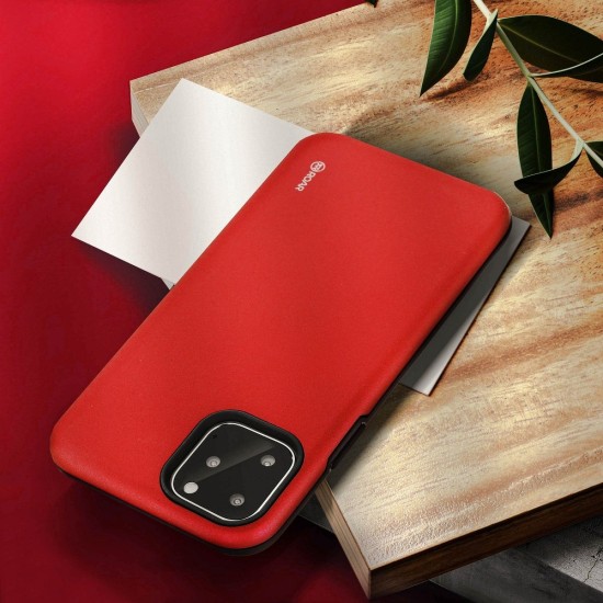 RoarKorea Rico Armor Back Case priekš Xiaomi Redmi Note 9 - Sarkans - triecienizturīgs silikona aizmugures apvalks (bampers, vāciņš, slim TPU silicone case shell cover, bumper)