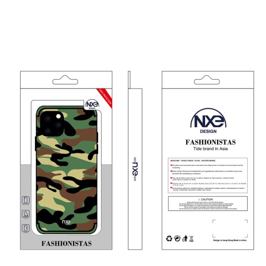 NXE Camouflage Pattern PC/TPU Hybrid Back Case priekš Apple iPhone 11 Pro Max - Tumši Zaļš - plastikāta / silikona aizmugures apvalks / bampers-vāciņš