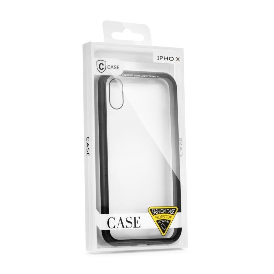 Magneto Aluminium Case with Back Tempered Glass and Silicone priekš Apple iPhone 12 / 12 Pro - Melns - alumīnija bampers ar aizmugures aizsargstiklu (vāciņš, TPU apvalks cover, bumper shell)