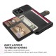 Leather Coated TPU Back Case with Card Holder Built-in Magnetic Sheet для Apple iPhone 12 mini - Чёрный - силиконовая накладка с кармашком-подставкой и встроеным магнитом / бампер-крышка